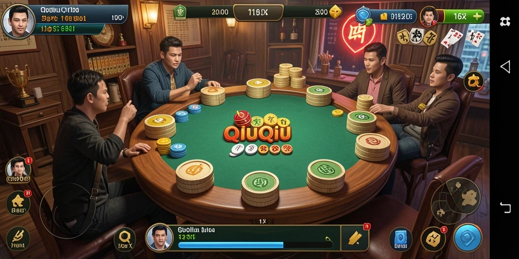 Tampilan permainan QiuQiu yang seru dari 116X.