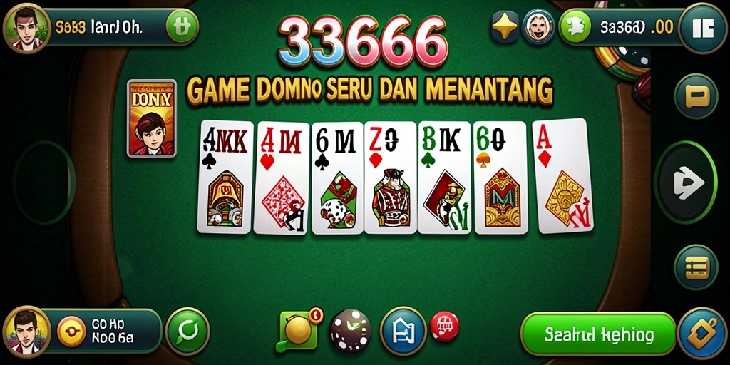 Tampilan gameplay seru dari game Domino 333666 dengan teman-teman.