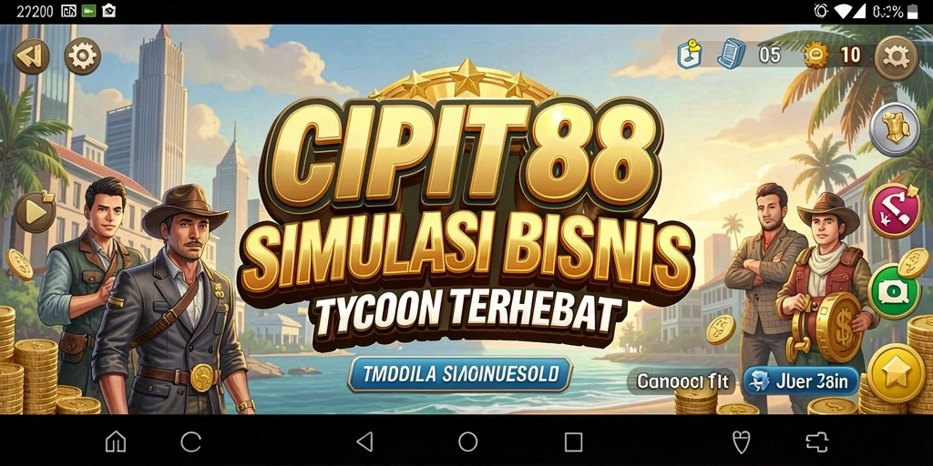 Tampilan gameplay Tycoon yang menampilkan bisnis yang sedang berkembang.