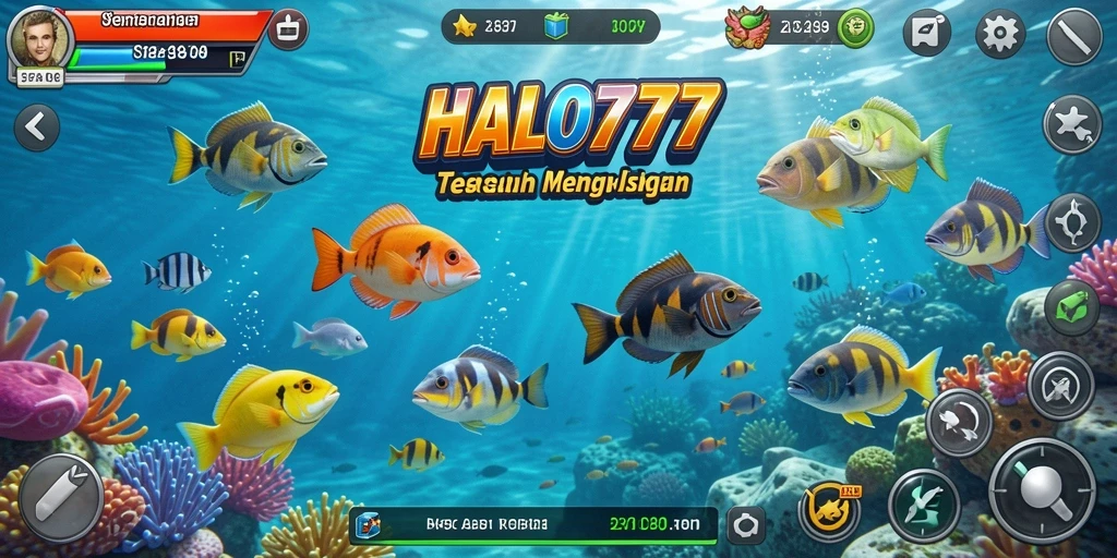 Gameplay seru HALO777 dengan berbagai ikan untuk ditangkap.