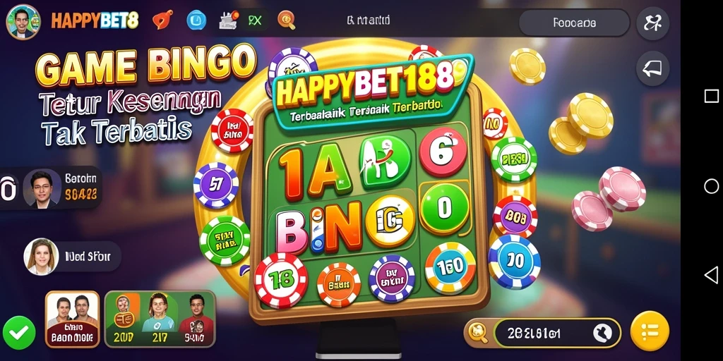 Screenshot utama HAPPYBET188 dengan tampilan gameplay Bingo yang seru.