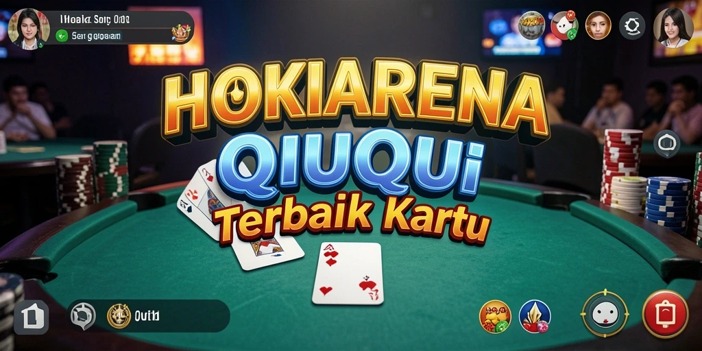 Screenshot HOKIARENA menampilkan momen seru dalam permainan QiuQiu.