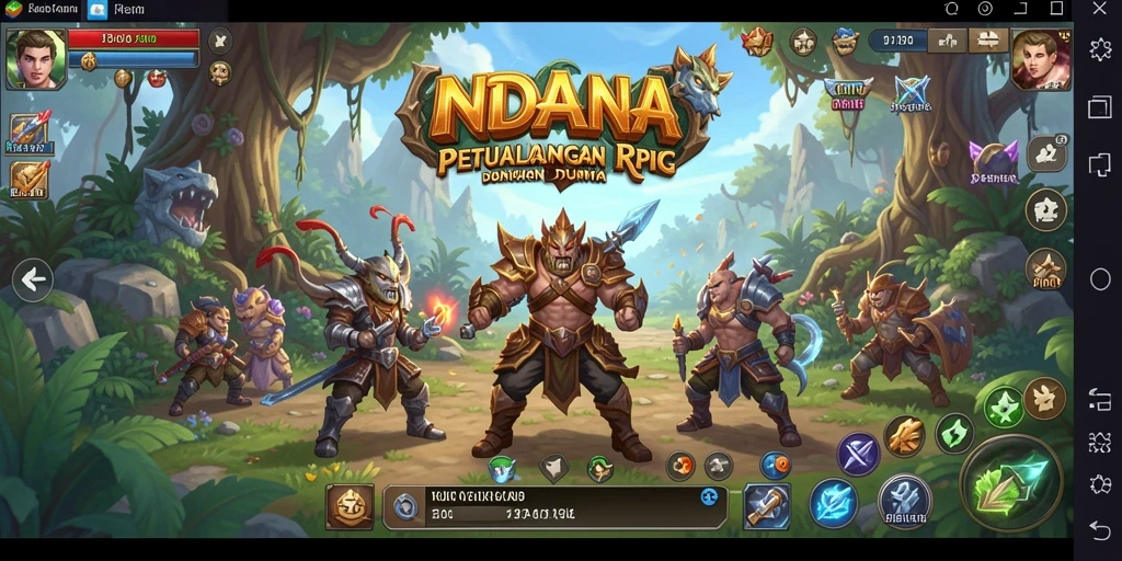 Screenshot gameplay INDAAA menampilkan aksi menarik dalam pertarungan RPG.