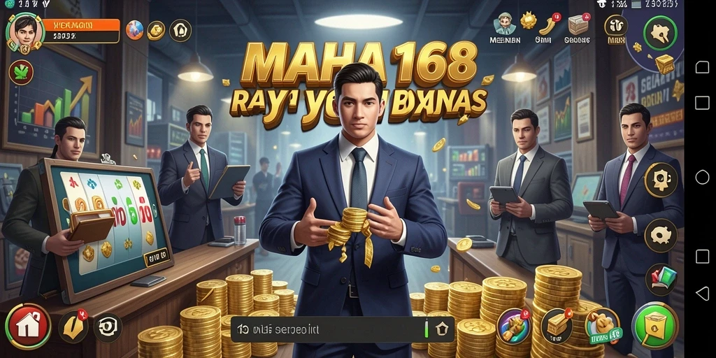 Screenshot gameplay MAHA168 yang menampilkan momen strategis dalam Tycoon.