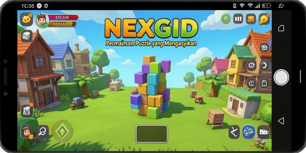 Screenshot gameplay NEXGID menampilkan puzzle yang menantang dan menarik.
