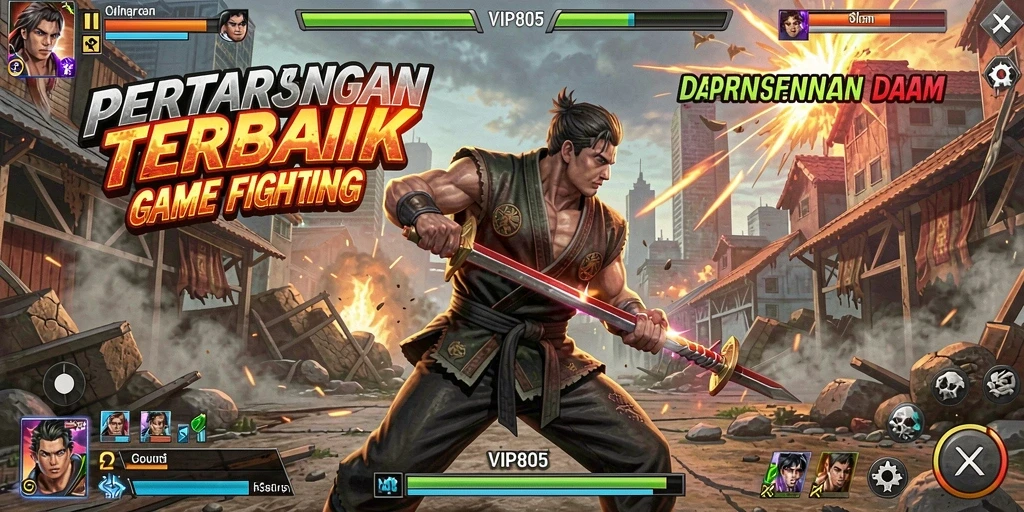 Tampilan gameplay VIP805 yang mendebarkan saat bertarung.