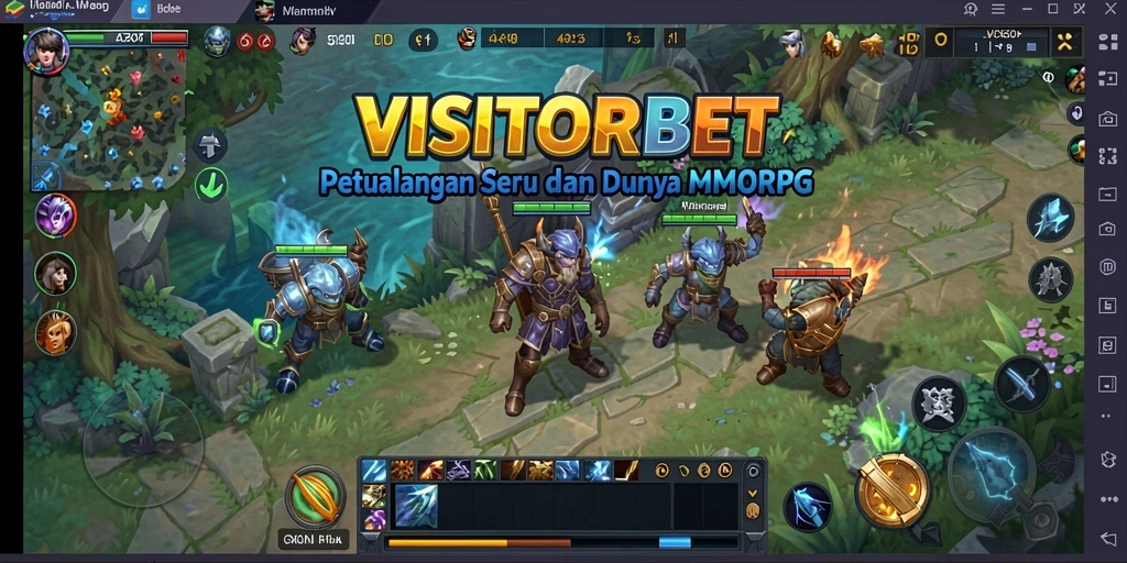 Screenshot dari gameplay seru VISITORBET dalam dunia MMORPG.